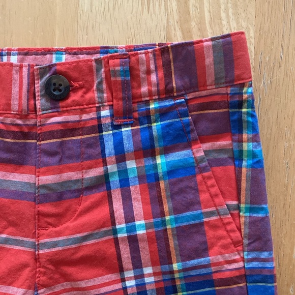 Janie and Jack poplin plaid toddler shorts - Picture 2 of 5